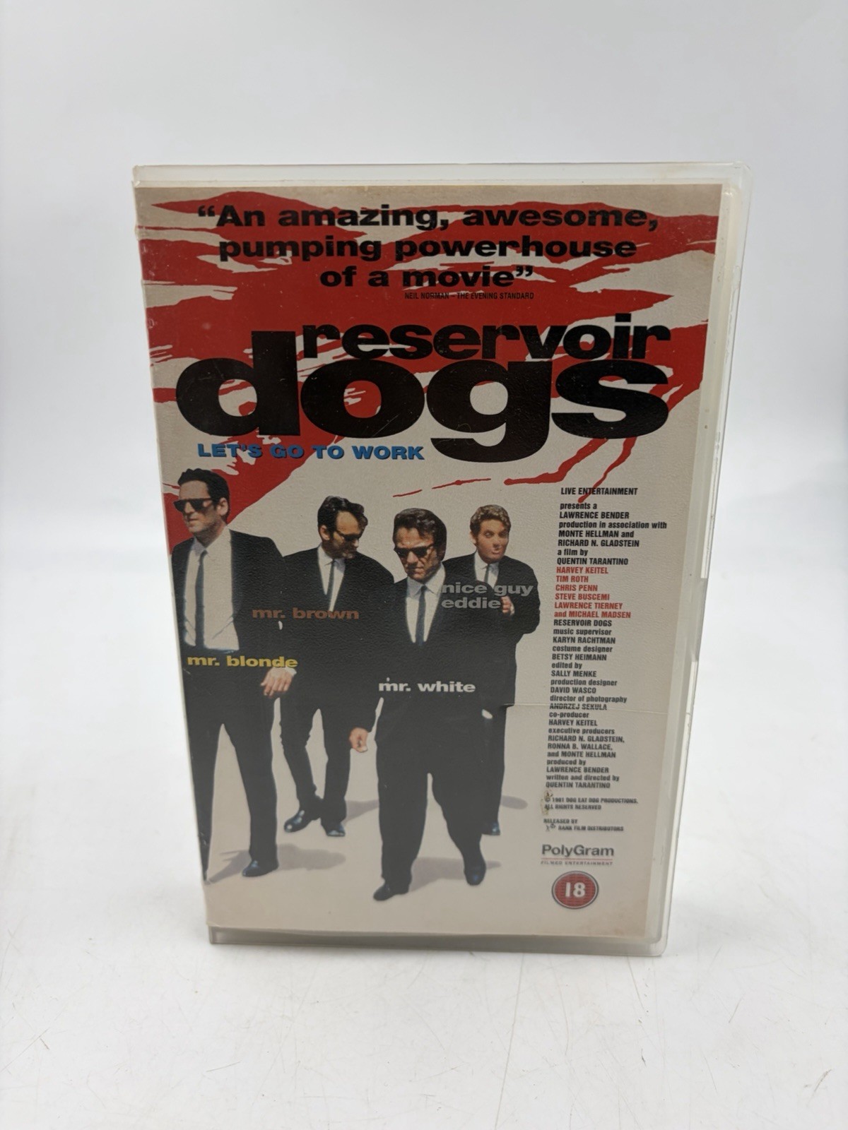 RESERVOIR DOGS (1992) VHS Video Ex-Rental BIG BOX Version UK PAL UK