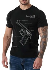 Beretta M9 Patent Shirt World War Weapons Gun Gift Tee Size S-3XL