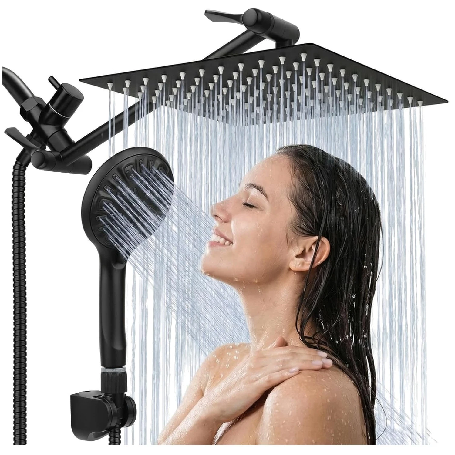 High Pressure Rainfall Shower Head Combo