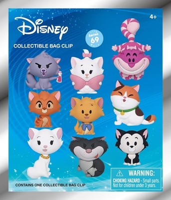 NEW* Disney Cats: Series 69 3D Foam Collectible Figural Bag Clip