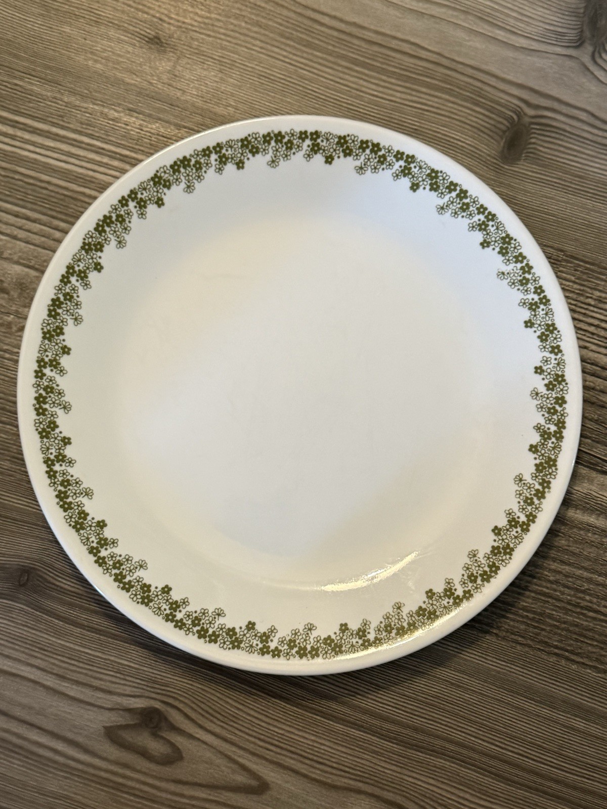 Corelle Spring Blossom Green (Crazy Daisy) 10.5” Dinner Plate