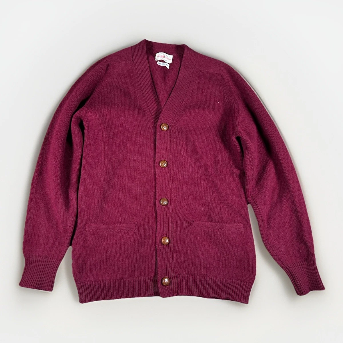50〜60s Alan Paineバーガンディ Vネックセーター vintage Men's Cardigans Alan Paine for sale | eBay