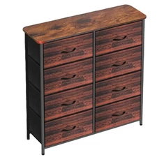 Dresser for Bedroom with 8 Drawers Storage Drawers Organizer Unit wood Brown