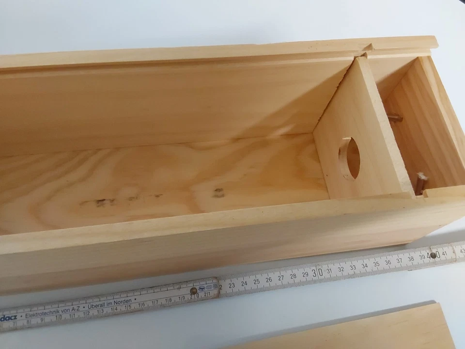 Weinkiste aus Holz, Flaschenbox aus Holz, Weinbox für 1 Flasche - Bild 4 von 4