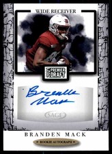 2021 SAGE HIT Autographs Black Branden Mack Auto #A53