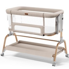 3 in 1 Baby Bassinet, Bedside Bassinet for Baby, Rocking Bassinet with Breath...