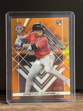 KRISTIAN CAMPBELL 2025 TOPPS TRANSCENDENT ICONS CHROME RC ROOKIE ORANGE #/25