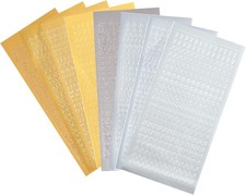 Wachsbuchstaben Kerzen, 8 Blatt Sticker mit Buchstaben und Zahlen, Bastelset