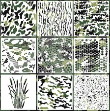Camo Stencil for Spray Paint 12inch Camouflage Stencils Reusable Digital Camo...