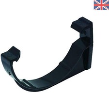 112mm Black Half Round Fascia Gutter Brackets - Set of 5 for Optimal Drainage