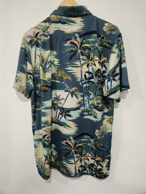 Bad Birdie Men's Tropic Thunder Golf Polo Shirt Green Palm Tropical Size XL 