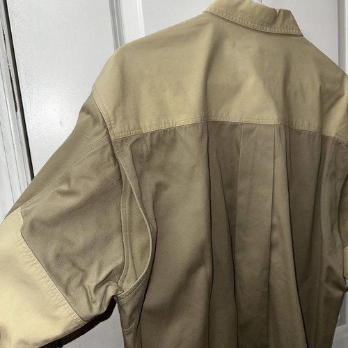 Atlantic Rancher Hemd Herren Medium Beige Knopfleiste Western Outdoor Freizeit - Bild 6 von 14