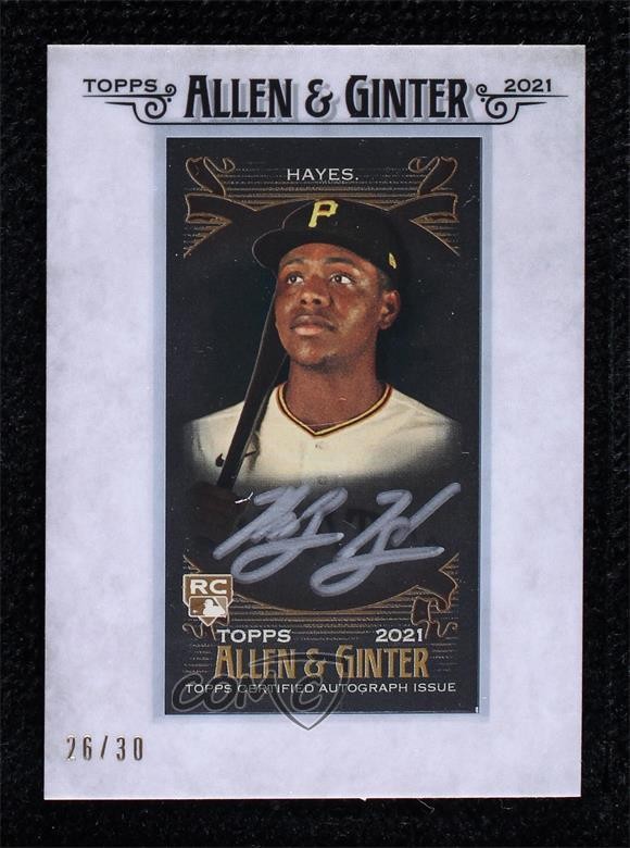 2021 Topps Allen & Ginter's X Framed Mini Baseball 26/30 Ke'Bryan Hayes Auto 3d2