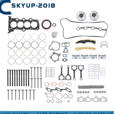 Engine Piston Gasket Valve Bearing Timing Kit w/Rods For 2014 15-21 Hyundai Kia