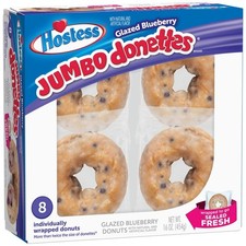 Hostess Blueberry Glazed Jumbo Donettes [8 Count Package]