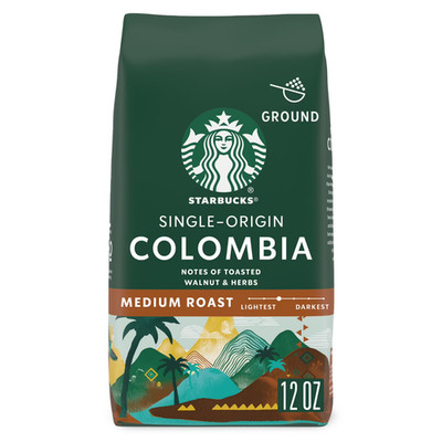 Starbucks Single-Origin Colombia,Ground Coffee,Medium Roast Hot or Iced Coffee