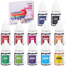 Lebensmittelfarbe Flüssig 12 Farben Hochkonzentriert Food Coloring... 