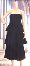 Lulus Black  Jacquard Tiered Sleeveless Midi Dress size M
