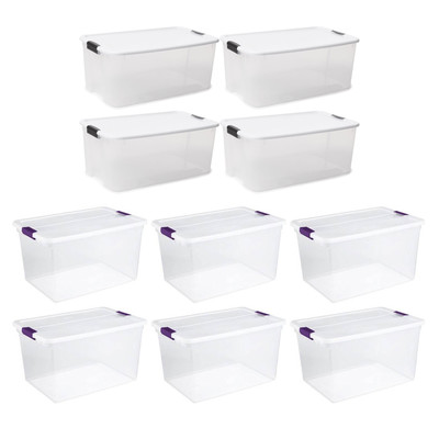Sterilite 116 Quart Storage Totes, Pack, and 66 Quart Storage