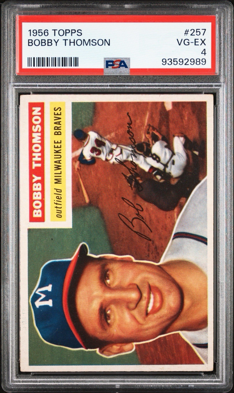 1956 Topps - Bobby Thomson #257 PSA 4 Centered Slab