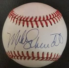 MIKE SCHMIDT Signed National League Baseball Auto Light Toned Some JSA