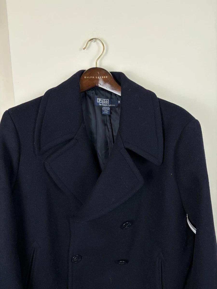 Polo Ralph Lauren Blue Coats, Jackets & Vests Wool Outer Shell for
