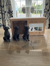 Potty Feet Plant Pot Feet Bronze Sitting  Labrador X 3 BNIB NEW FREE POSTAGE