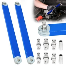 2 Pack Offset Extension Wrench Set Ratchet Spanner Wrench with Extender Adapter