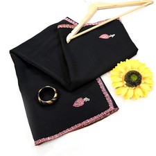 Indian Vintage Black Shawl Pure Woolen Handmade Suzani Long Throw Stole Warm