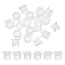 25Pcs 23mm/0.91" Plastic Salt and Pepper Shaker Stoppers with Pull Ring Clear