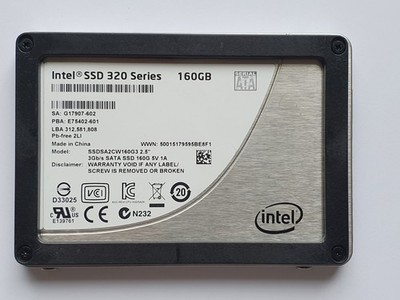 160 GB SATA II Intel 320 Series SSDSA2CW160G3 2D-NAND MLC SSD 2.5'' Festplatte