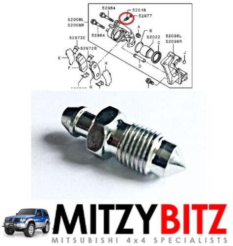 BRAKE CALIPER BLEED SCREW M10 FOR MITSUBISHI PAJERO SHOGUN L048G 2.3TD - Picture 1 of 5