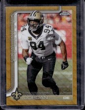 2025 Topps Chrome #221 Cameron Jordan Gold Wave Refractor #/50