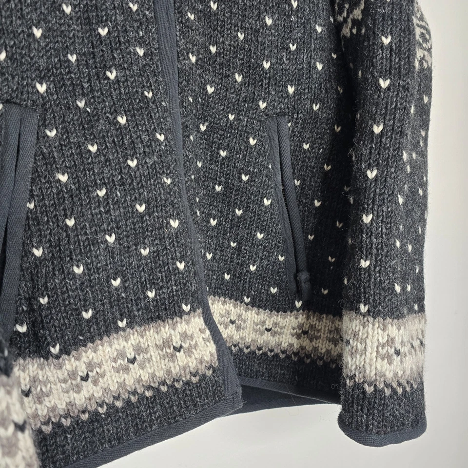 Свитер с капюшоном Lost Horizons Nepal L Moritz 100% шерсть молния грудь 44 дюйма $210 - Изображение 4 из 4