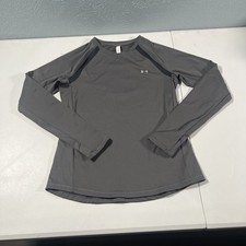 Women s Under Armour Cold Gear Long Sleeve Fitted Crew Neck Shirt Sz S