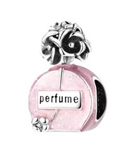 925 Sterling Silver Cute Pink Perfume Bag Gift Charm Present For Bracelets 💕