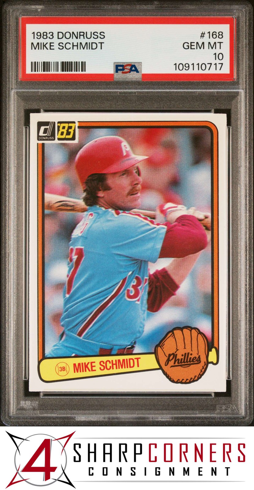 1983 DONRUSS #168 MIKE SCHMIDT PHILLIES HOF PSA 10