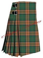 Clan Pollock Ancient Tartan kilt - 16 Oz Tartan Men's Traditional 8 Yard kilt