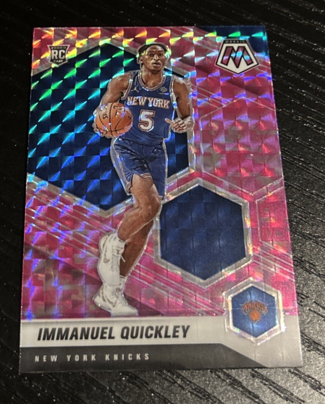 2020-21 Panini Mosaic Immanuel Quickley Rookie Pink Camo Prizm