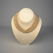 Vintage Glentex Ivory Pearl Beaded Collar Beautiful Piece From 50s-60s Bridal
