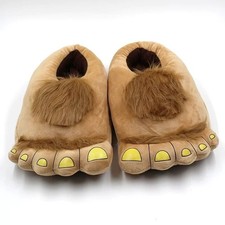 Newly Furry Warm Slippers Big Hairy Unisex Savage Hobbit Feet Plush Home Shoes