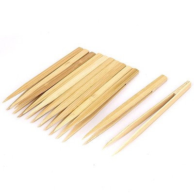 Bamboo Nonslip Anti static Pointed Tip Straight Tweezer Repair Tool 12pcs