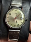 Timex Sprite 1971 Silver Tone Mens Vintage 1970s Mechanical Handwind Watch Retro