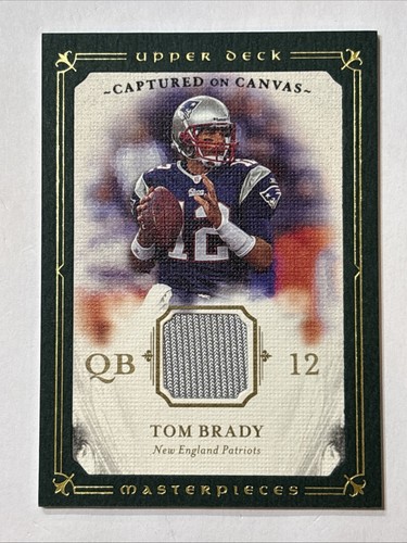 2008 UD Masterpieces Tom Brady GAME USED Silver Jersey GOAT!!