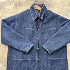 Vintage Denim Chore Coat Men s L Blanket Lined Barn Workwear Jacket