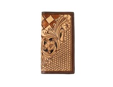 3D Western Wallet Mens Rodeo Tooled Basket Weave Tan D250013908