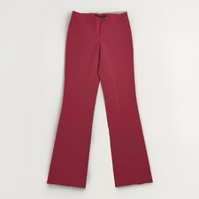 Theory Flare Dress Pants Trousers Womens Size 2 Red Made in USA Retro Stain READ