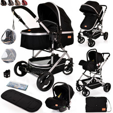 LIBREBON Baby Pram 3 in1 Travel System Buggy Car Seat Pushchar Up To 22Kg