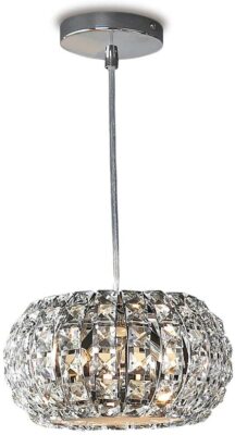 SCHULLER 507413 Diamant 3-flammige Pendelleuchte Kristall Chrom klar - UVP 187,99 £