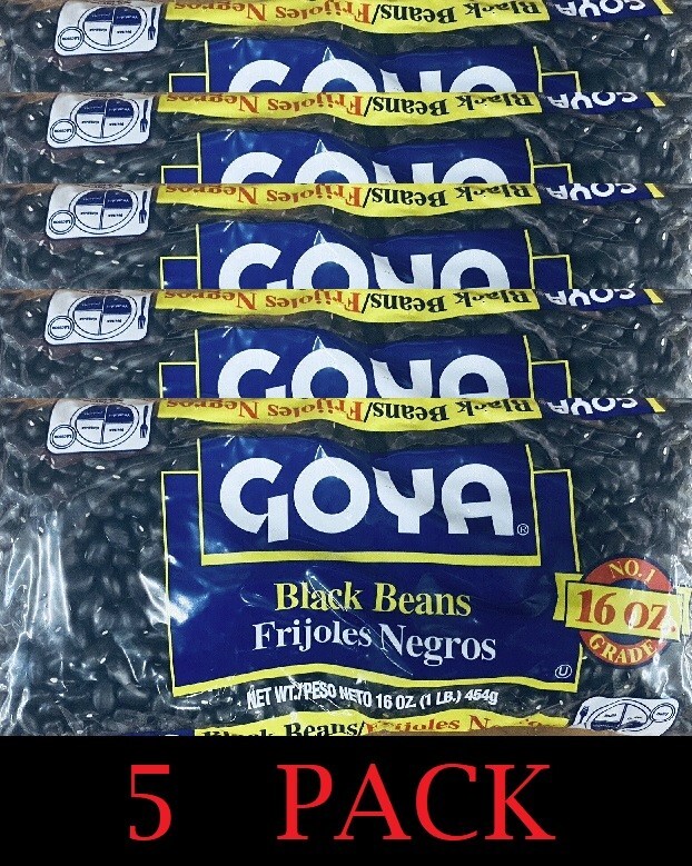 5x Goya Dry BLACK BEANS 16 oz Bag - No 1 Grade - 5 PACK | eBay